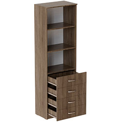 Фото Шафа Анжело на 3 полиці з 4 ящиками 1900x600x380