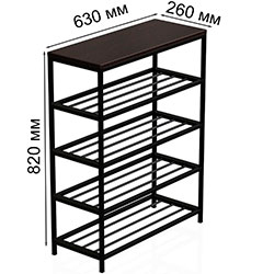 Фото Полиця для взуття Слайм 4 820x630x260