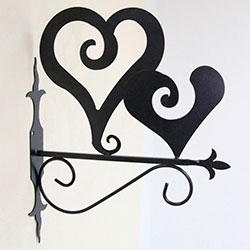 Підставка (кріплення) для підвісної квітки Серце 4