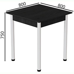 Фото Стіл кухонний Агата 75x80x80