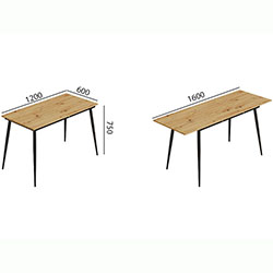 Фото Стіл кухонний розкладний Данді 75x120(160)x60