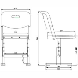 Фото Комплект дитячих меблів Scuola Blue