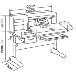 Фото Зростаюча парта для школярів Cubby Ammi Grey