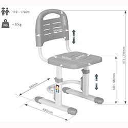 Фото Стілець-трансформер SST3L Grey