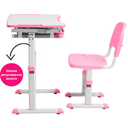Фото Парта + стілець трансформери Sorpresa Pink Cubby