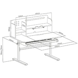 Фото Парта-трансформер Dolore Plus Grey