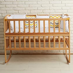 Фото Ліжечко дитяче Ameli з відкидною боковиною та колесами 60х120 (1В215-2)