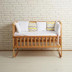 Фото Ліжечко дитяче Ameli з відкидною боковиною та колесами 60х120 (1В215-2)