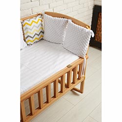 Фото Ліжечко дитяче Ameli з відкидною боковиною та колесами 60х120 (1В215-2)