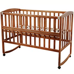 Фото Ліжечко дитяче Ameli з відкидною боковиною та колесами 60х120 (1В215-2)