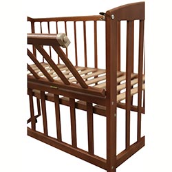 Фото Ліжечко дитяче Ameli з відкидною боковиною та колесами 60х120 (1В215-2)