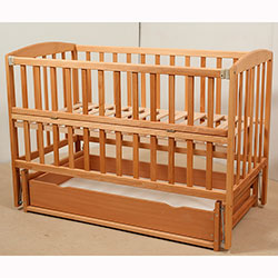 Фото Ліжечко дитяче Valeri з відкидною боковиною з шухлядою на підшипниках 600x1200 (1В220-2 Р)