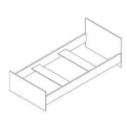 Фото 020 Непо / Nepo Ліжко LOZ/90 Дуб Сонома