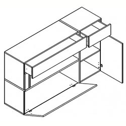 Фото 004 Лайн / Line Тумба KOM1D2S1K