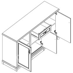 Фото s-013 Соната / Sonata Комод - 3d/1s