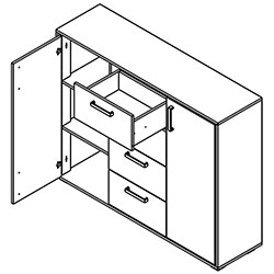 Фото Комод KOM2D4S Прайм / Prime