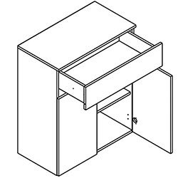 Фото Тумба KOM2D1S Ансі / Anci