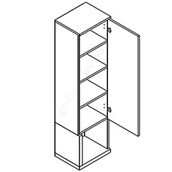 Фото Пенал навісний REG1D Норд / Nord