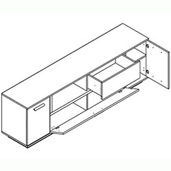 Фото Тумба RTV2D1K1S Норд / Nord