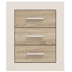 Тумба приліжкова KOM3S Сара / Sara Кашемір + Дуб Сонома