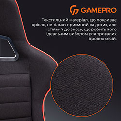 Фото Крісло ігрове GC575FB Fabric Black&Red