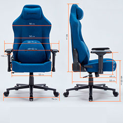 Фото Крісло ігрове FGC750DB Fabric Dark Blue