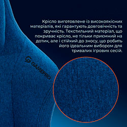Фото Крісло ігрове FGC750DB Fabric Dark Blue