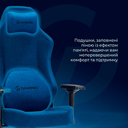 Фото Крісло ігрове FGC750DB Fabric Dark Blue