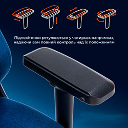 Фото Крісло ігрове FGC750DB Fabric Dark Blue