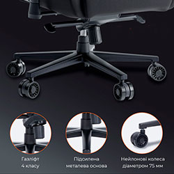 Фото Крісло ігрове GC900B Fabric Black