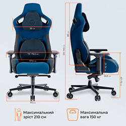 Фото Крісло ігрове GC900DB Fabric Dark Blue