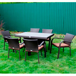 Комплект садових меблів (6 стільців) Композит 120