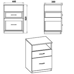 Фото Приліжкова тумба ПКТ-4