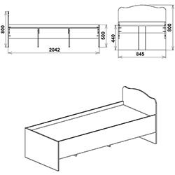 Фото Ліжко-80х200