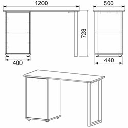 Фото Стіл письмовий Лофт-5