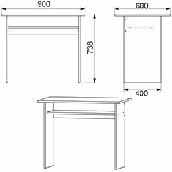 Фото Стіл письмовий МО-4
