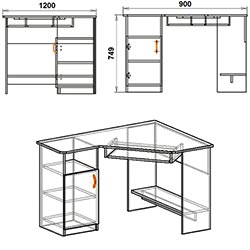 Фото Стіл комп’ютерний СУ-14