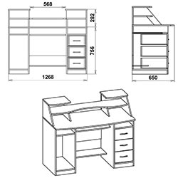 Фото Стіл комп’ютерний Комфорт-5