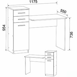 Фото Стіл комп’ютерний ПІ-ПІ-3