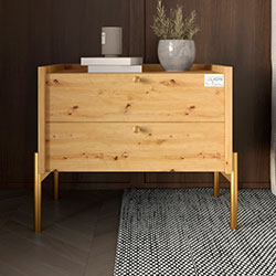Фото Тумба приліжкова 2 шухляди Wood