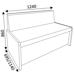 Фото Диван Остін 1240 мм без спального місця