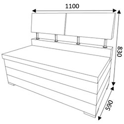 Фото Диван Техас 1100 мм без спального місця