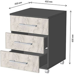 Тумба з ящиками на колесах Діловий