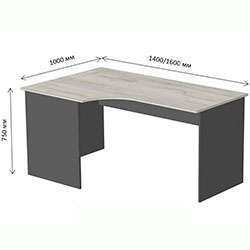 Стіл кутовий 1400 Діловий