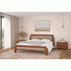 Фото Ліжко з м’яким узголів’ям Ліон 90х200