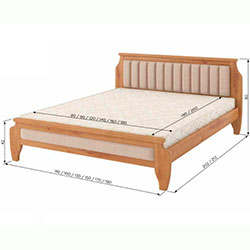 Фото Ліжко з м’яким узголів’ям Ліон 90х200