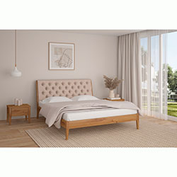 Фото Ліжко з м’яким узголів’ям Рим Н 180х190