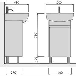 Фото Тумба з умивальником Nice Loft-50