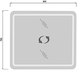 Фото Дзеркало Tina 70x80