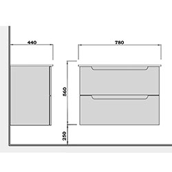 Фото Тумба зі стільницею Malaga-80-A ST
